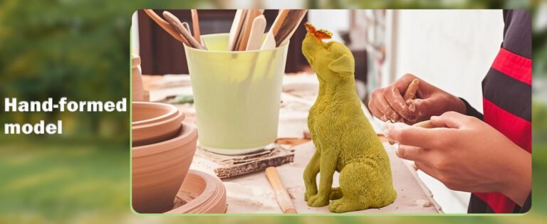 Goodeco Dog Statue Solar Butterfly