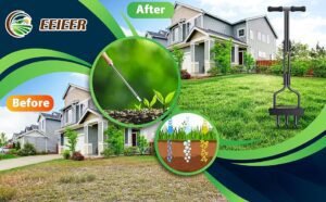 Manual Lawn Aerator Tool with Soil Storage Basket - 2025 Upgraded Aerator Lawn Too