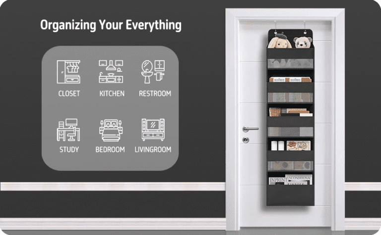 Over Door Organizer with 5 Large Pockets