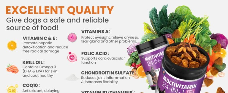 Premium Dog Multivitamin – Complete Health Supplement for Strong Joints, Shiny Coat & Digestive Wellness